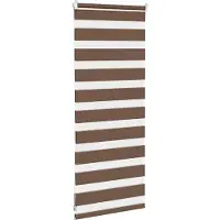 vidaXL Dubbele rolgordijn, bruin, 55x100 cm, stofbreedte 50,9 cm, polyester