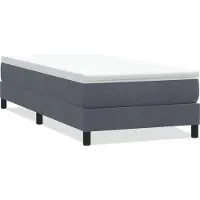 vidaXL Boxspring zonder matras fluweel donkergrijs 100x210 cm