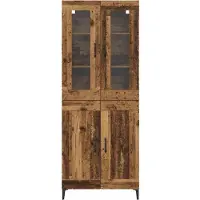 vidaXL Highboard Oud Hout 69,5 x 34 x 180 cm Bewerkt hout