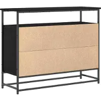 vidaXL Dressoir Zwart Eiken 100 x 35 x 80 cm Bewerkt hout