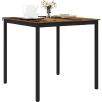 vidaXL Staande Bartafel Bewerkt hout Vierkant
