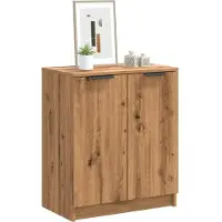 vidaXL Schoenenkast 59x35x70 cm bewerkt hout artisanaal eikenkleurig