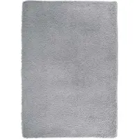vidaXL Hoogpolig vloerkleed NAVARRA 160x230 cm polyester zilvergrijs