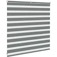 vidaXL Dubbele rolgordijn, donkergrijs, 150x100 cm, stofbreedte 145,9 cm, polyester