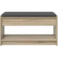 vidaXL - Hallenbank - Sonoma - Eik - 83 - x - 38 - x - 45 - cm - Geengineerd - Hout - en - Stof