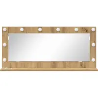 vidaXL Make-up Spiegel Artisan Eiken 100 x 45 x 18 cm Rechthoekig