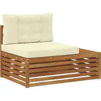 vidaXL 2 st Buiten bank set Massief Acacia Hout en Polyester