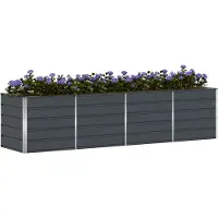 vidaXL Plantenbak Antraciet 320 x 80 x 75 cm Staal