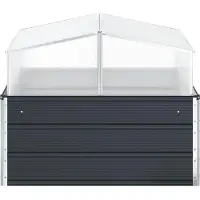 vidaXL Plantenbak Antraciet 100 x 100 x 77 cm Gegalvaniseerd staal