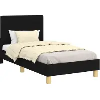 vidaXL Kinderen bedframe met hoofdboard Zwart 80 x 160 cm Stof
