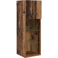 vidaXL TV Wand Eenheid 6 st Oud Hout Bewerkt hout