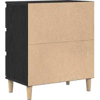 vidaXL Dressoir Zwart Eiken 60 x 35 x 70 cm Bewerkt hout