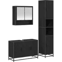 vidaXL Badkamermeubel Set 3 st Oud Hout 90 x 33 x 60 cm Bewerkt hout