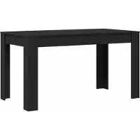 vidaXL Eettafel, zwart eikenfineer, 140 x 74,5 x 76 cm, houtvezel