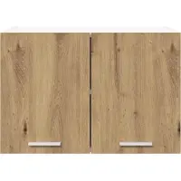 vidaXL Hangkast 2 st Ambachtelijke Eik en Wit Bewerkt hout