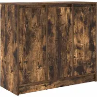 vidaXL Dressoir 85x34x76 cm bewerkt hout gerookt eikenkleurig