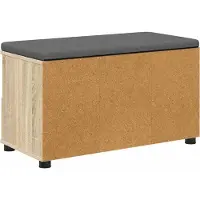 vidaXL Hallenbank Sonoma Eik 80 x 38 x 46 cm Geengineerd Hout en Stof