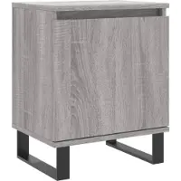 vidaXL Nachtkastjes 2 st 40x30x50 cm bewerkt hout grijs sonoma eiken