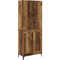vidaXL Highboard Oud Hout 69,5 x 34 x 180 cm Bewerkt hout