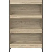 vidaXL Boekenkast 80 x 30 x 121 cm Bewerkt hout Sonoma