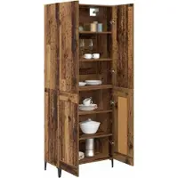 vidaXL Highboard Oud Hout 69,5 x 34 x 180 cm Bewerkt hout