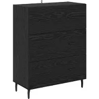 vidaXL Dressoir Zwart Eiken 69,5 x 34 x 90 cm