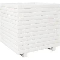 vidaXL Plantenbak 50x50x49,5 cm massief grenenhout wit