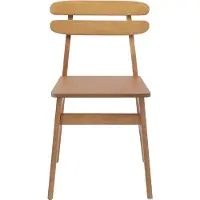 vidaXL Eetkamerstoel 2 st Massief Rubberhout Naturel