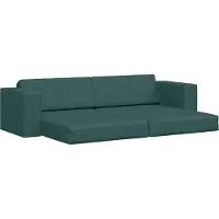 vidaXL Slaapbank Donkergroen 245 x 78 x 77 cm Stof