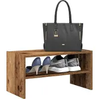 vidaXL Schoenenrek stapelbaar 60x30x30,5 cm oud houtkleurig