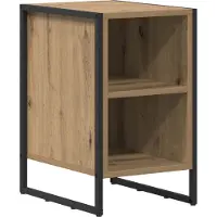 vidaXL Nachtkastje Artisanaal eiken 39.5 x 30 x 50 cm Bewerkt hout