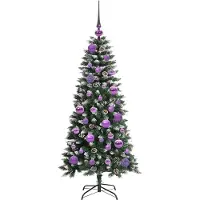 vidaXL Kunstkerstboom Groen 120 cm PVC en Plastic en Staal