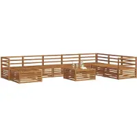 vidaXL Buiten bank set 9 st Naturel Massief Acacia Hout