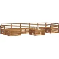 vidaXL Buiten bank set 8 st Naturel
