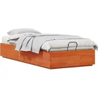 vidaXL Ottoman bedframe met opbergruimte Wasbruin 90 x 190 cm