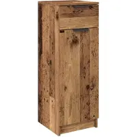 vidaXL Badkamerkast met lade Oud hout 32 x 34 x 90 cm Bewerkt hout