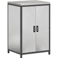vidaXL Keukenopbergkast HATTEM, zilver, 60 x 50 x 92 cm, staal