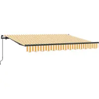 vidaXL Uitschuifbare luifel Geel 300 x 200 cm Stof