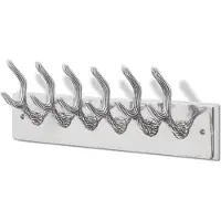 vidaXL Kapstokken 4 st aluminium zilverkleurig
