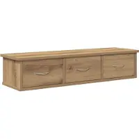 vidaXL Wandkast 88x26x18,5 cm bewerkt hout artisanaal eikenkleur