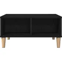 vidaXL Salontafel Zwart Eiken 60 x 60 x 30 cm Bewerkt hout