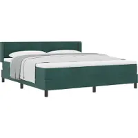 vidaXL Boxspring bed met hoofdeinde Donkergroen 200 x 180 cm Fluweel