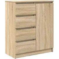 vidaXL Dressoir met lades 71x35x84 cm spaanplaat sonoma eikenkleurig