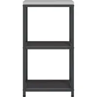 vidaXL Keukenplankeenheid HATTEM Zwart 40 x 50 x 92 cm Staal