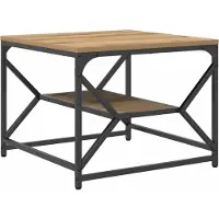 vidaXL Salontafel, Artisan-eikenhout, 51 x 50 x 40 cm