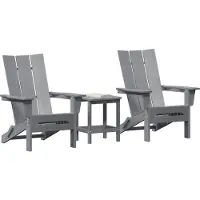 vidaXL Tuinstoel, 3 stuks, lichtgrijs, polyethyleen