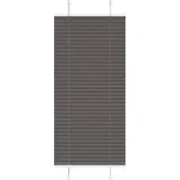 vidaXL Plissé rolgordijn 55x150 cm stofbreedte 54,4 cm polyester zwart