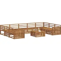 vidaXL Buiten bank set 10 st Naturel Massief Acacia Hout