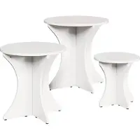 vidaXL Salontafel 3 st Wit 46 x 46 x 47 cm