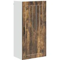 vidaXL Wandkast LUCCA Gerookt eiken 50 x 31 x 100 cm Bewerkt hout